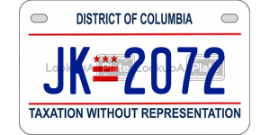 JK2072  license plate in DC