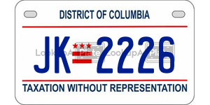 JK2226  license plate in DC