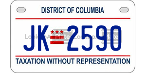 JK2590  license plate in DC