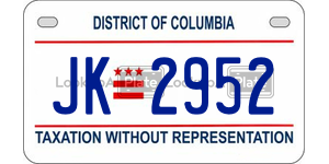 JK2952  license plate in DC