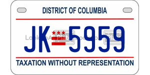 JK5959  license plate in DC