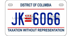 JK6066  license plate in DC