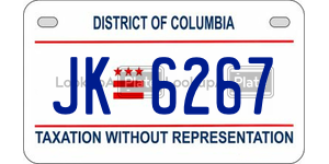 JK6267  license plate in DC