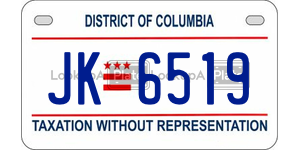JK6519  license plate in DC