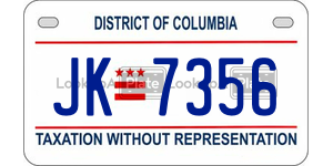JK7356 license plate in District of Columbia
