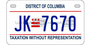 JK7670 license plate in District of Columbia