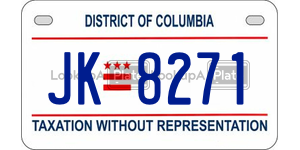 JK8271  license plate in DC