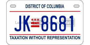 JK8681  license plate in DC