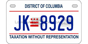 JK8929  license plate in DC