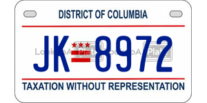 JK8972  license plate in DC