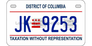 JK9253  license plate in DC
