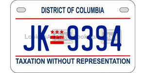 JK9394  license plate in DC