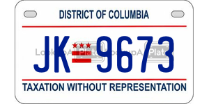 JK9673  license plate in DC