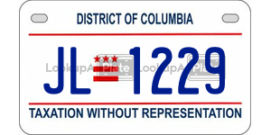 JL1229  license plate in DC