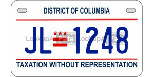 JL1248  license plate in DC