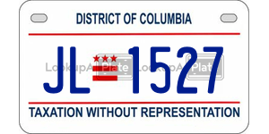 JL1527  license plate in DC