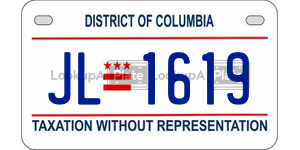 JL1619  license plate in DC