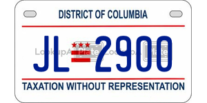 JL2900  license plate in DC