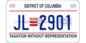 JL2901  license plate in DC
