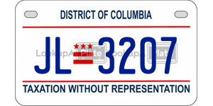 JL3207  license plate in DC