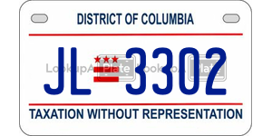 JL3302  license plate in DC