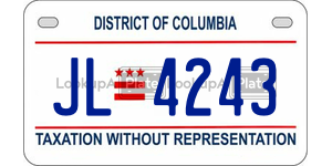 JL4243  license plate in DC