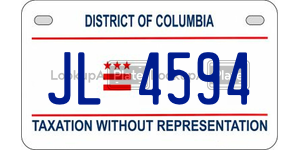JL4594  license plate in DC