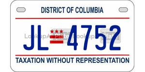 JL4752 license plate in District of Columbia