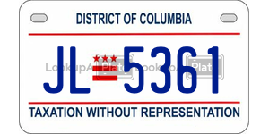 JL5361  license plate in DC