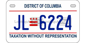 JL6224  license plate in DC