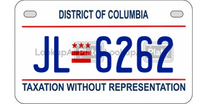 JL6262  license plate in DC