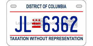 JL6362  license plate in DC