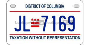 JL7169  license plate in DC