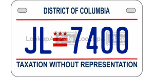 JL7400  license plate in DC