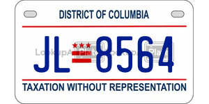 JL8564  license plate in DC