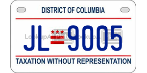JL9005  license plate in DC