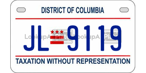 JL9119  license plate in DC