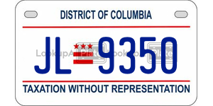 JL9350  license plate in DC