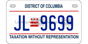 JL9699  license plate in DC