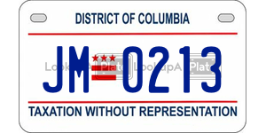 JM0213  license plate in DC