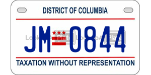 JM0844  license plate in DC