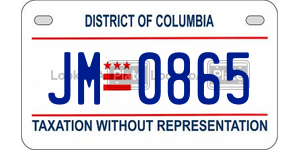 JM0865  license plate in DC
