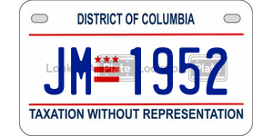 JM1952  license plate in DC