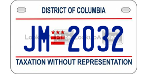 JM2032  license plate in DC