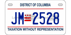 JM2528  license plate in DC