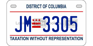 JM3305  license plate in DC