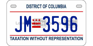 JM3596  license plate in DC