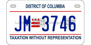 JM3746  license plate in DC