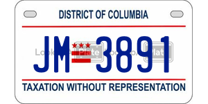 JM3891  license plate in DC