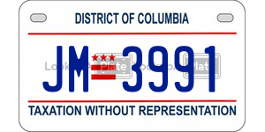 JM3991  license plate in DC